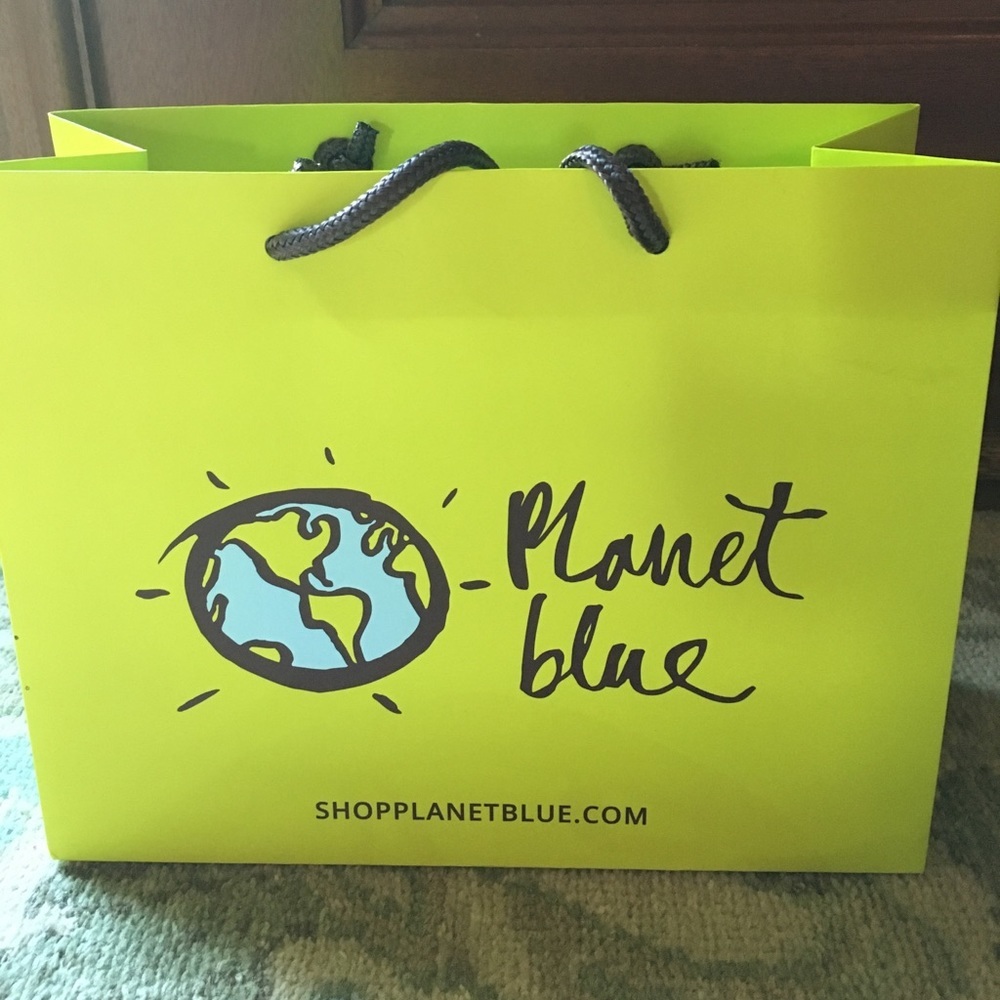 Planet Blue gift bag 10" w X 8" t X 4" d